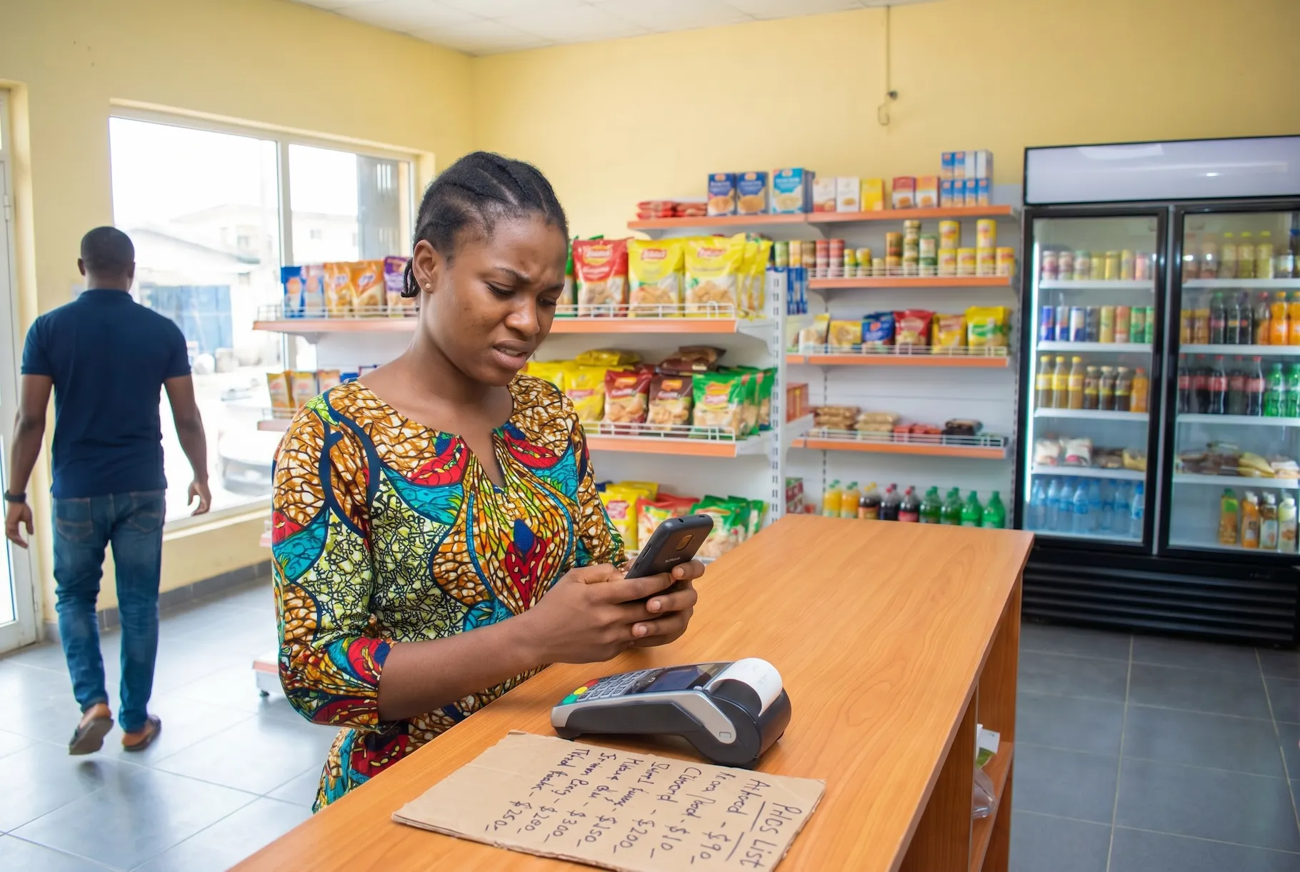 Small retailer managing sales and operations manually