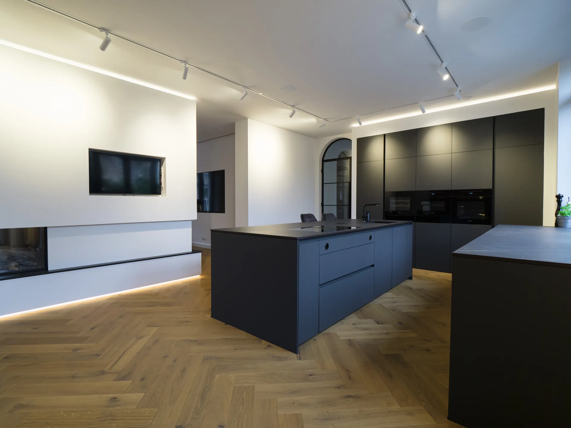 Designküche – Großzügige Wohnküche in Carbongrau