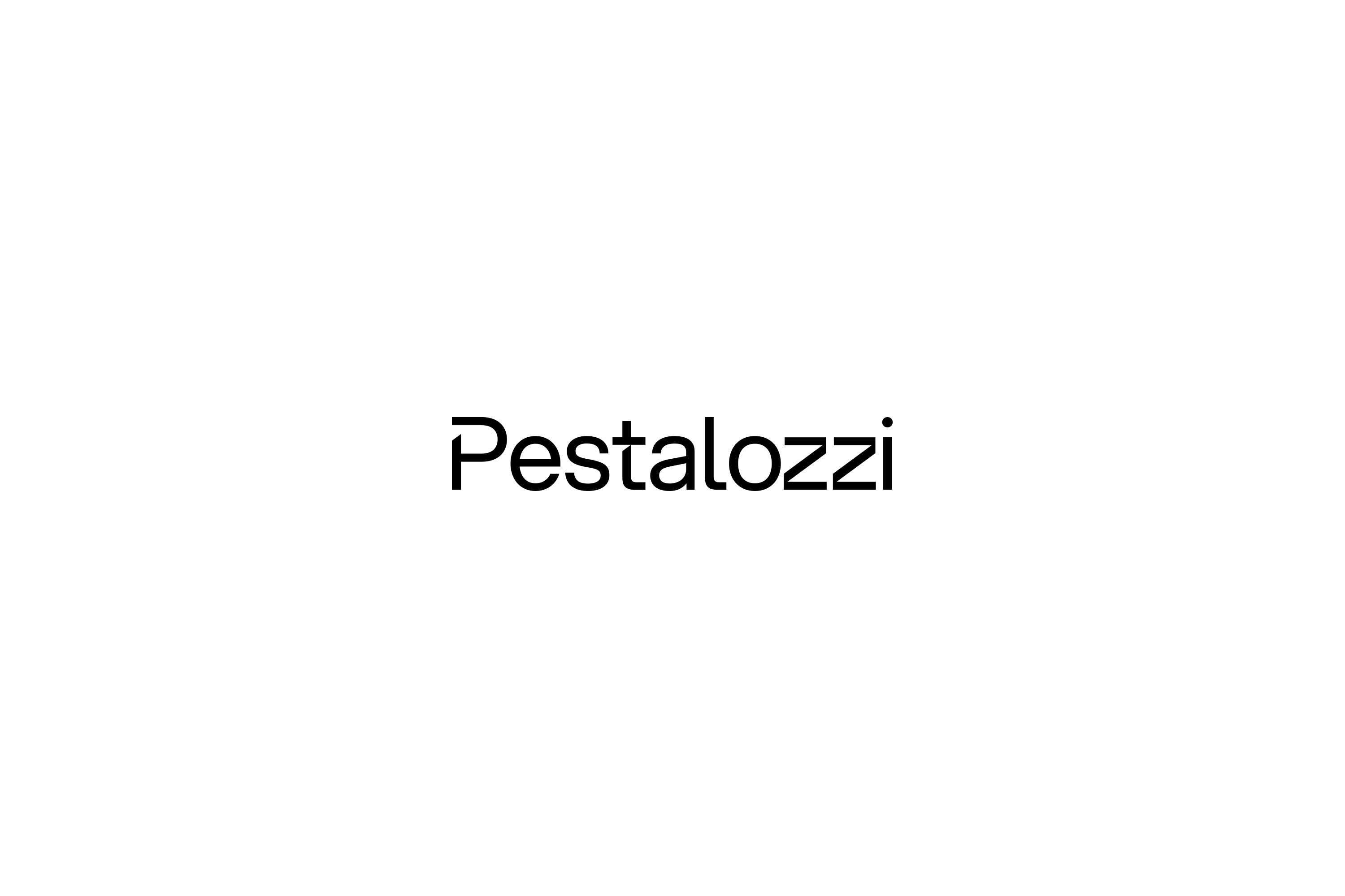 Black text reading 'Pestalozzi' on a white background.