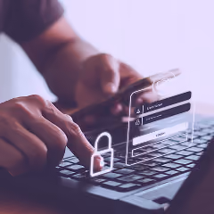 Secure web application and online payment security illustration