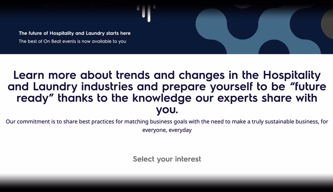 Electrolux On Beat homepage