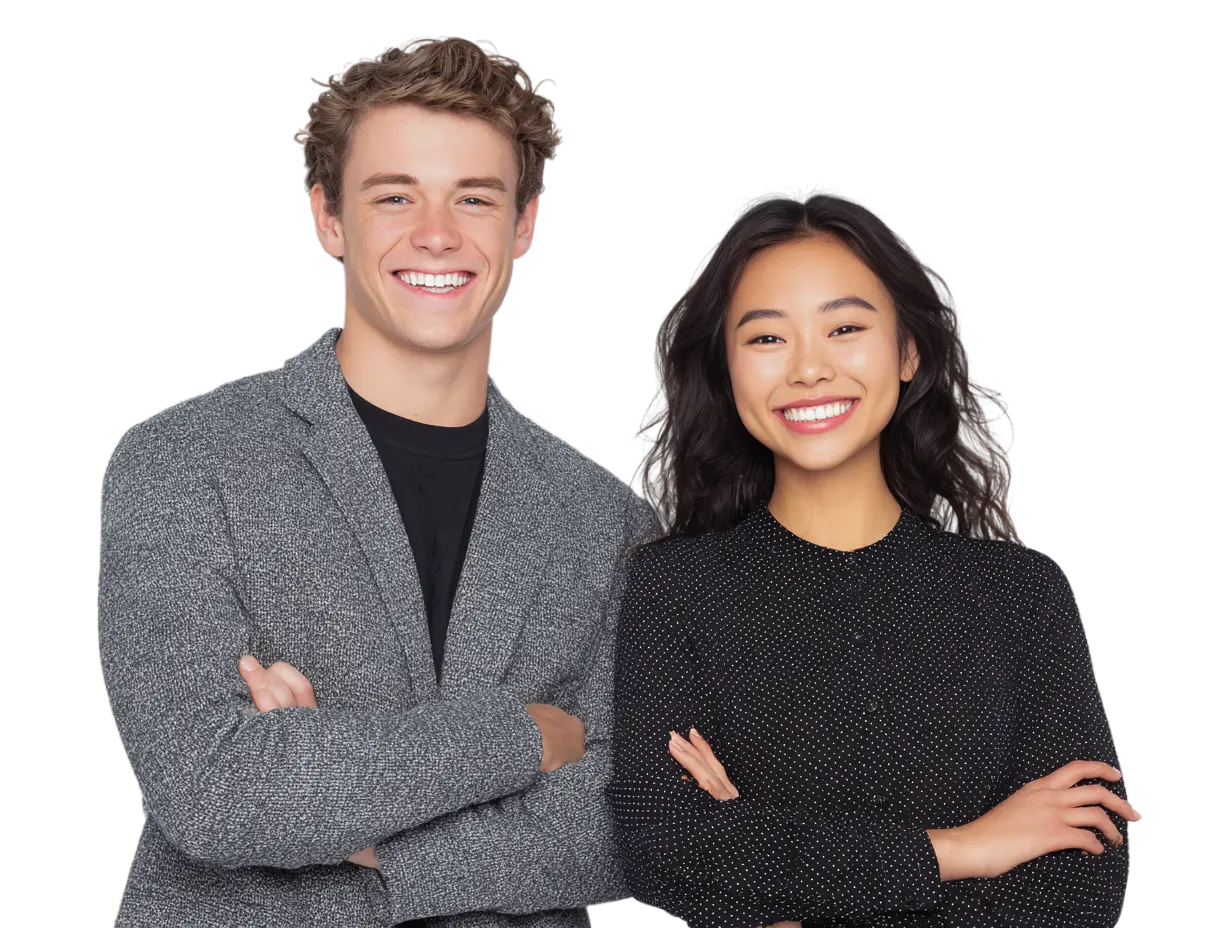 young professionals smiling