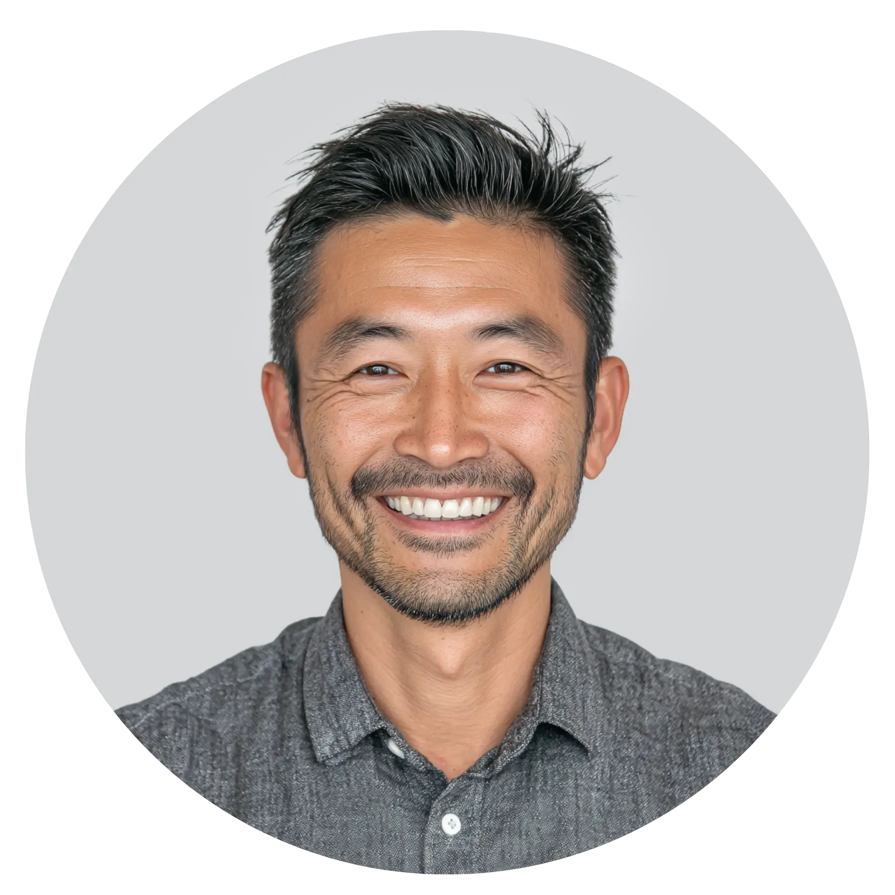 professional male smiling at camera