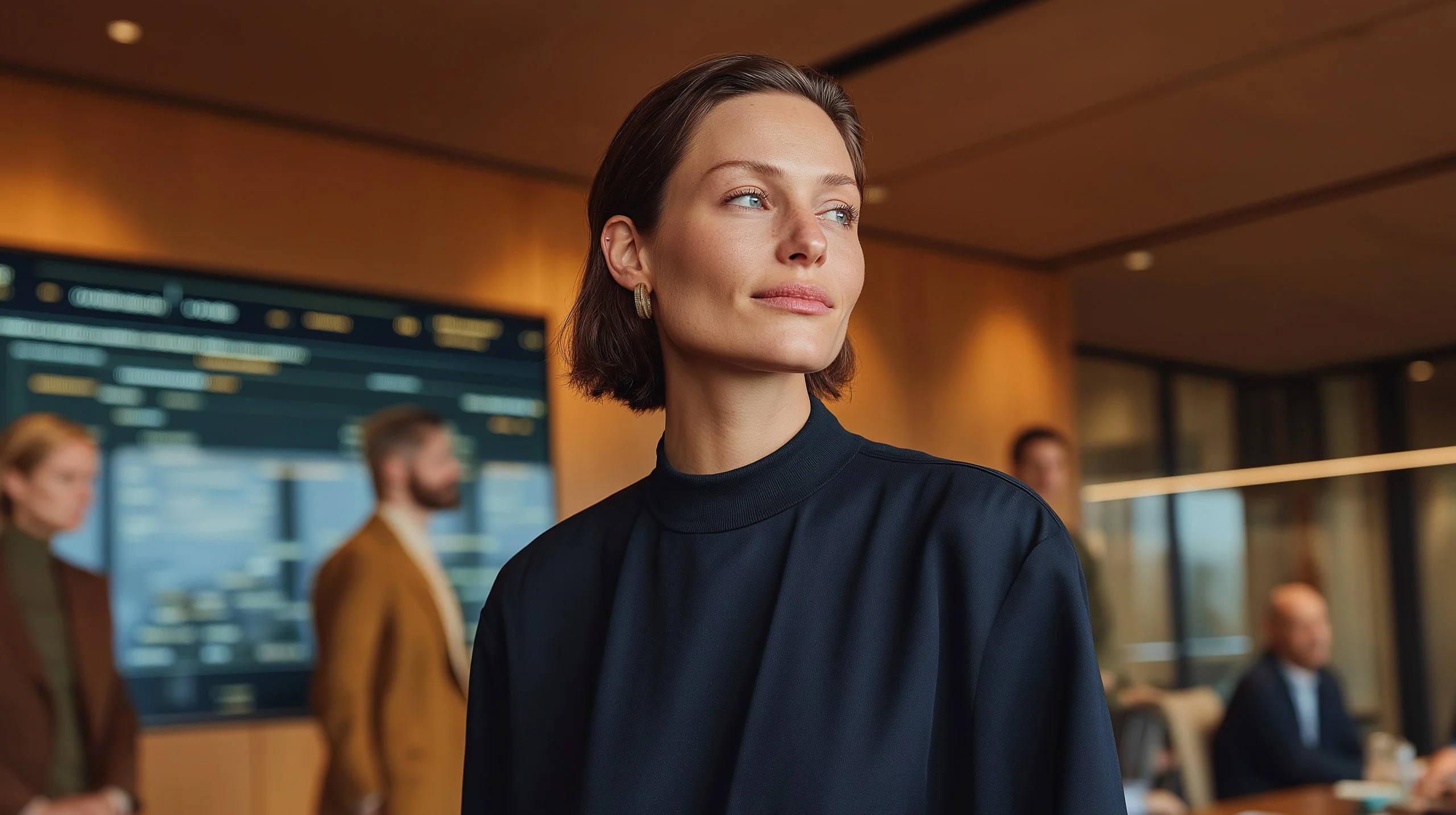 IT-Professional in modernem Büro blickt fokussiert nach vorn – Symbolbild für neue Karrieremöglichkeiten und unveröffentlichte IT-Positionen durch ForTech Consulting.