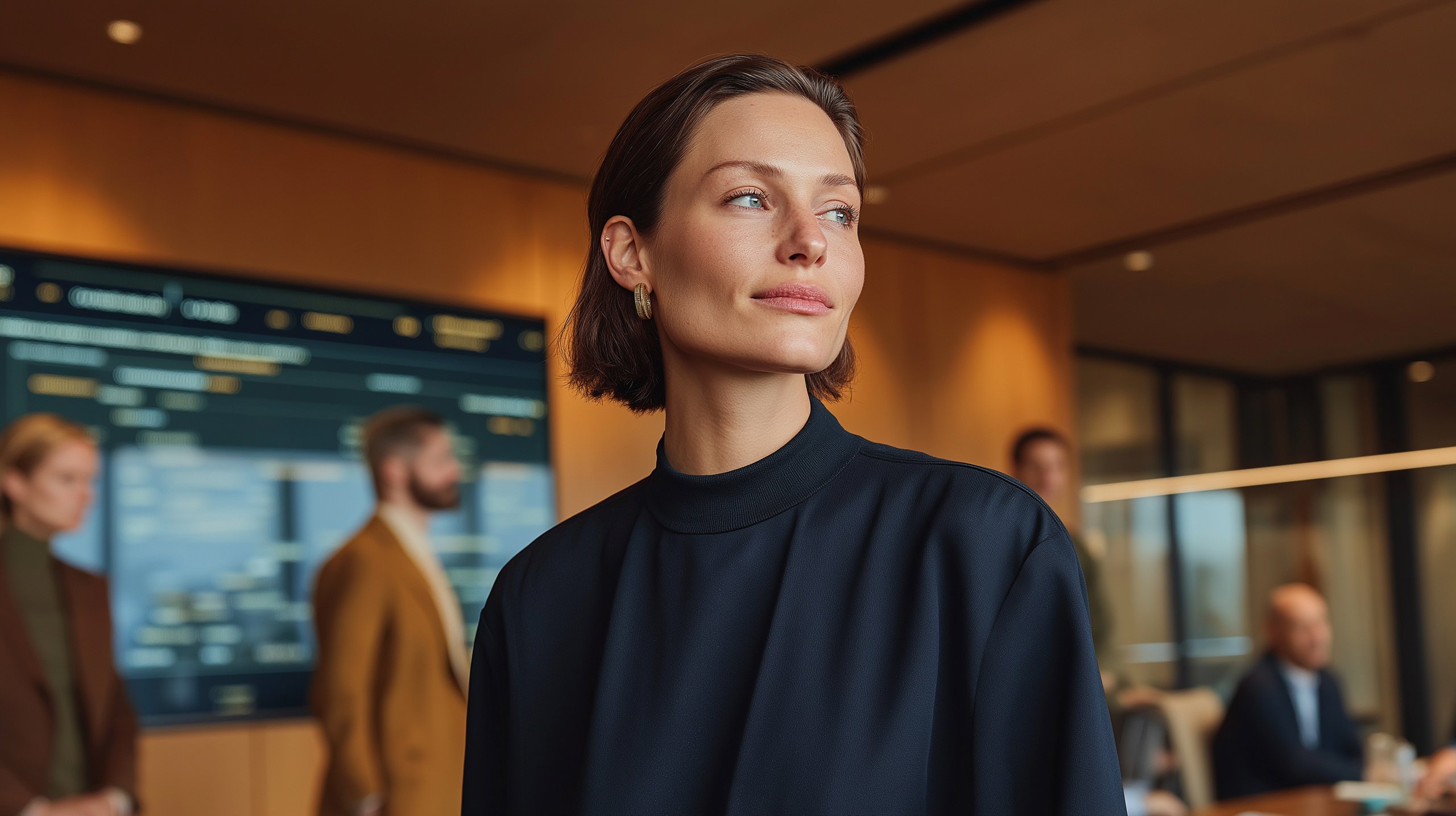 IT-Professional in modernem Büro blickt fokussiert nach vorn – Symbolbild für neue Karrieremöglichkeiten und unveröffentlichte IT-Positionen durch ForTech Consulting.