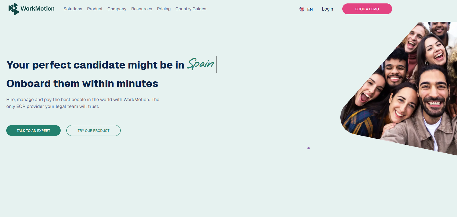 WorkMotion screenshot. 