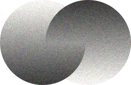 Two overlapping circles shaded in gradient grayscale creating a curved intersection pattern.