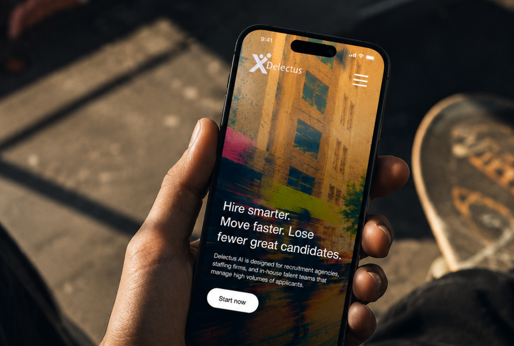 Delectus AI landing page redesign for enterprise procurement buyers