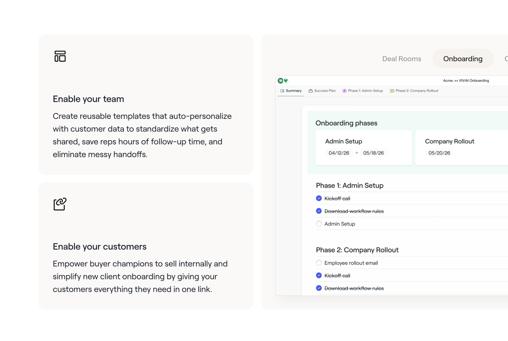 Dock 12-month marketing roadmap by ICP quarter