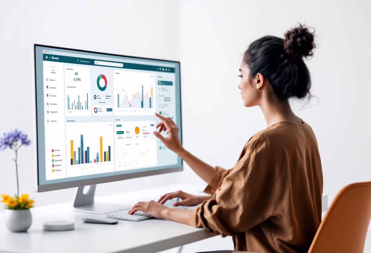 image of an individual using productivity software