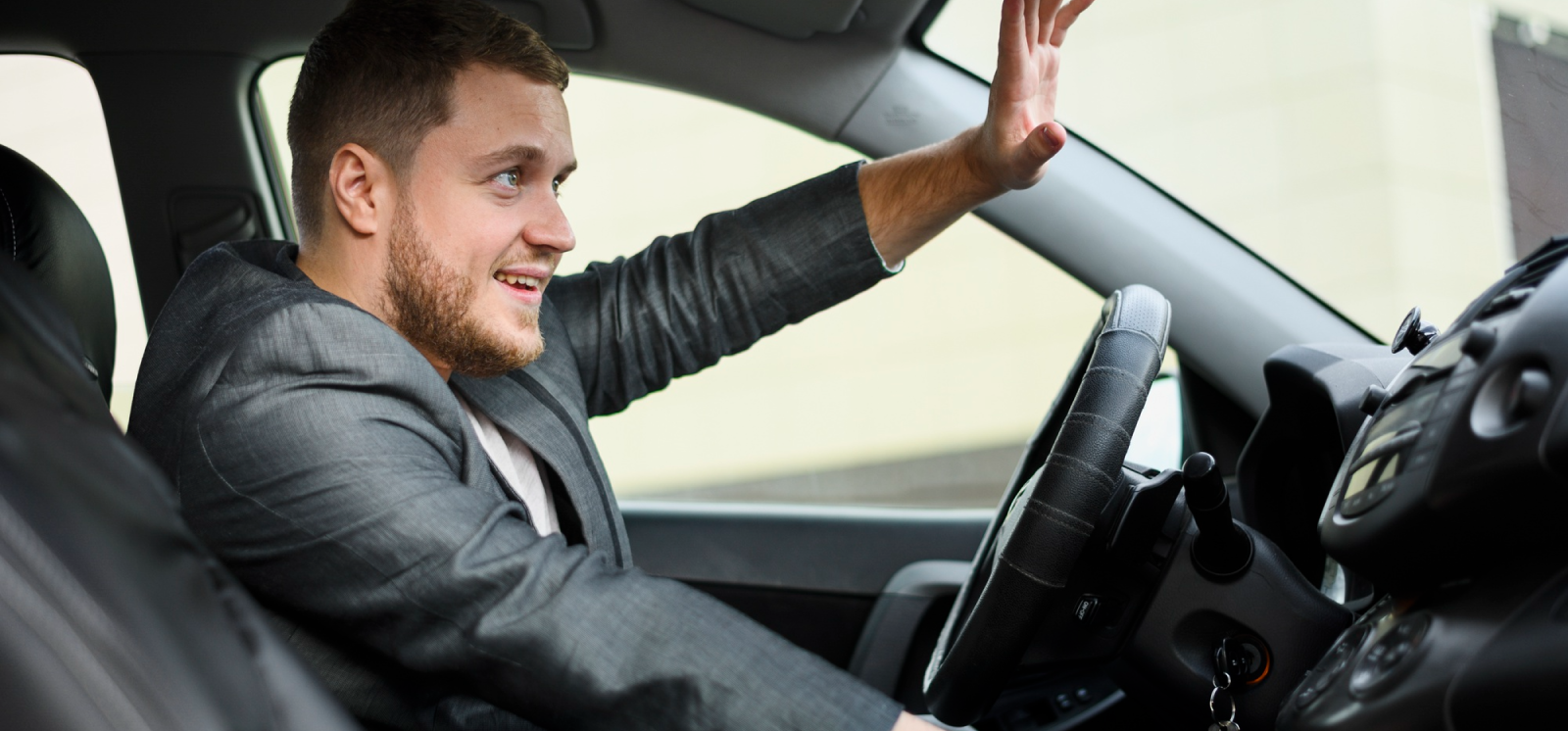 A Man Driving