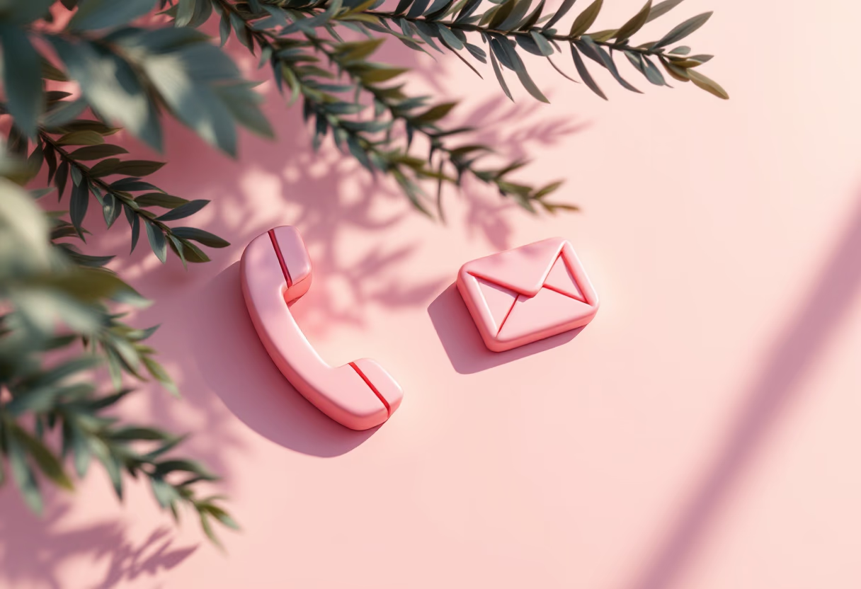 image of a phone and email symbol for a b2b saas