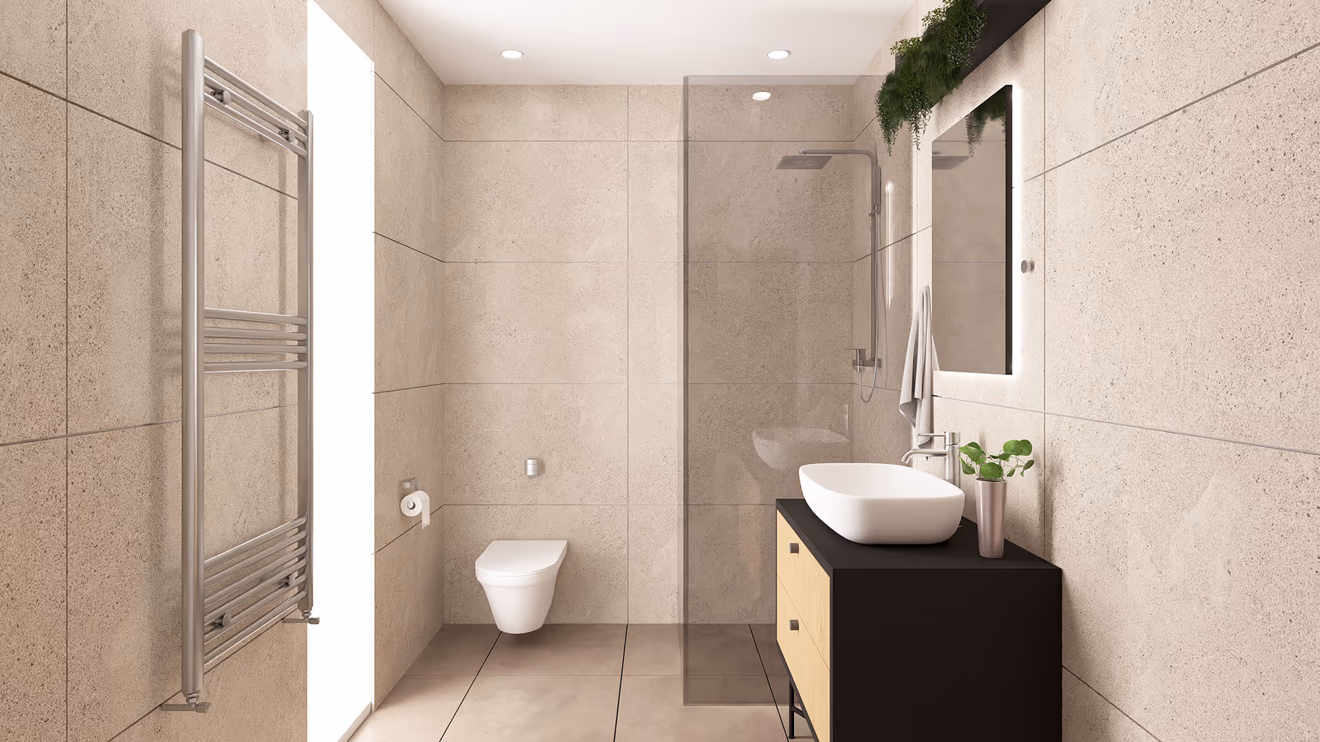 bathroom of a new house in Lapmezciema Krasti