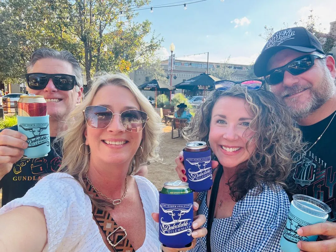 Group of friends taking a selfie while on a tour