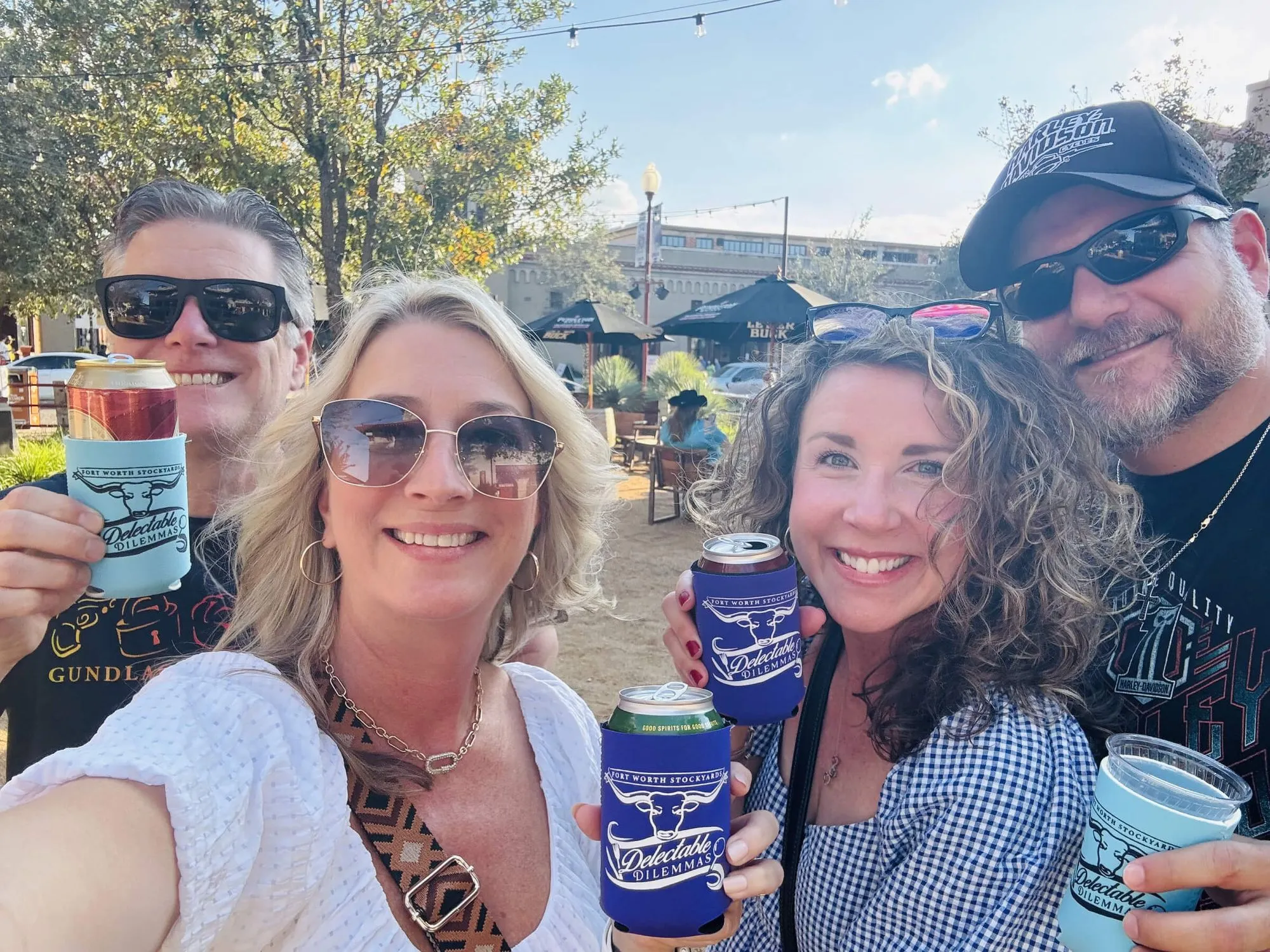 People taking a selfie with Koozies