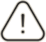 Warning triangle with an exclamation mark inside.