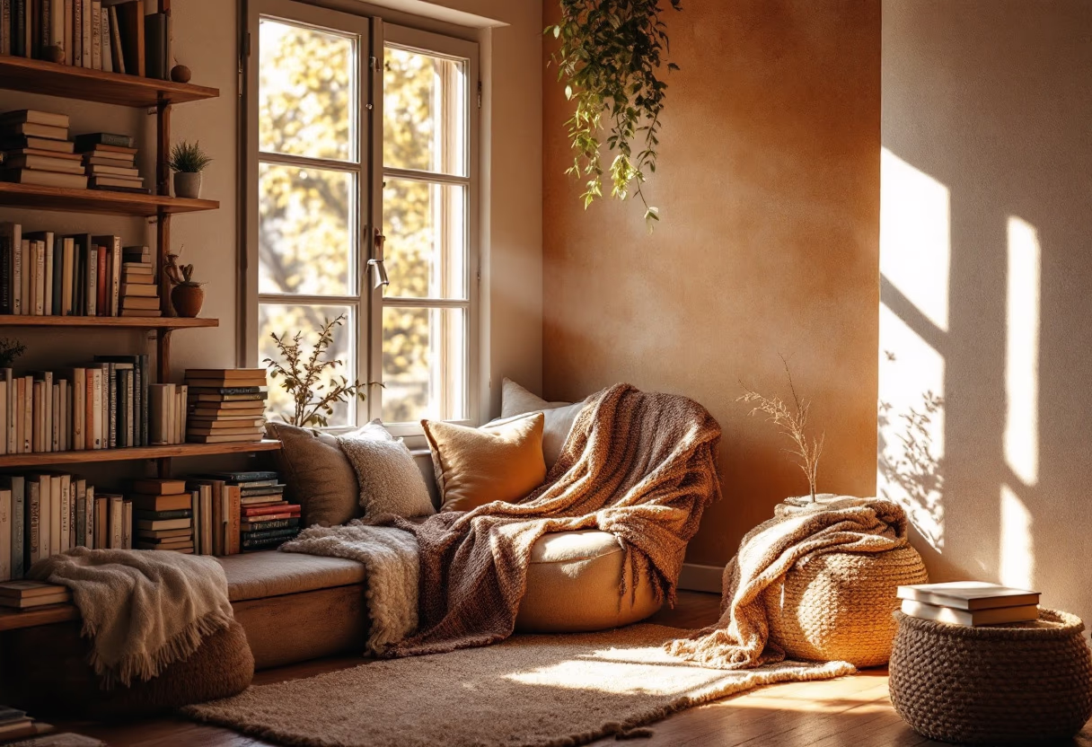 image of cozy reading nook (for a bookstore)