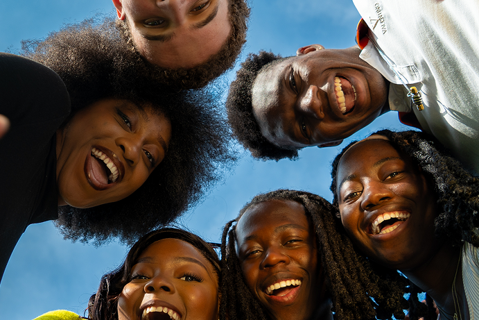 International students smiling