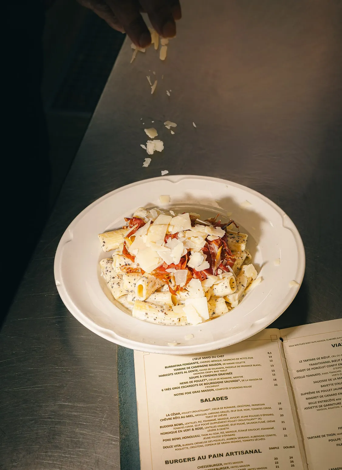 Risotto crémeux aux cèpes et copeaux de parmesan