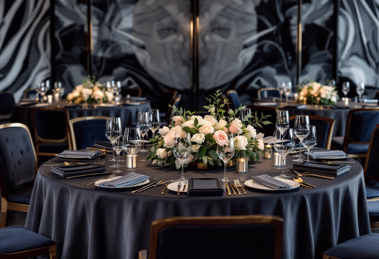 image of a beautifully set event (for an event planning service).