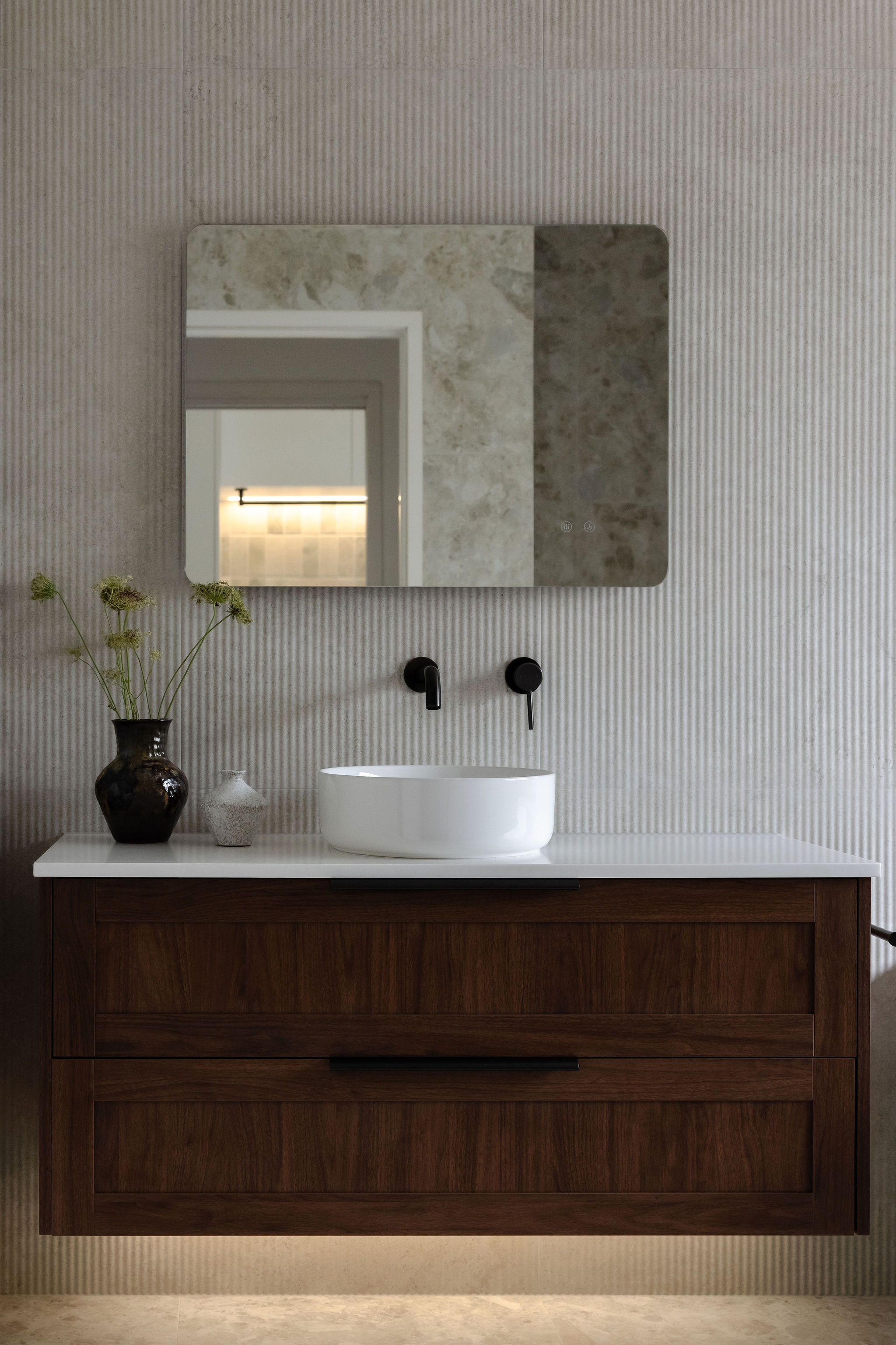 Peregian Springs bathroom and laundry renovation interior design by Pearl Interiors, Sunshine Coast