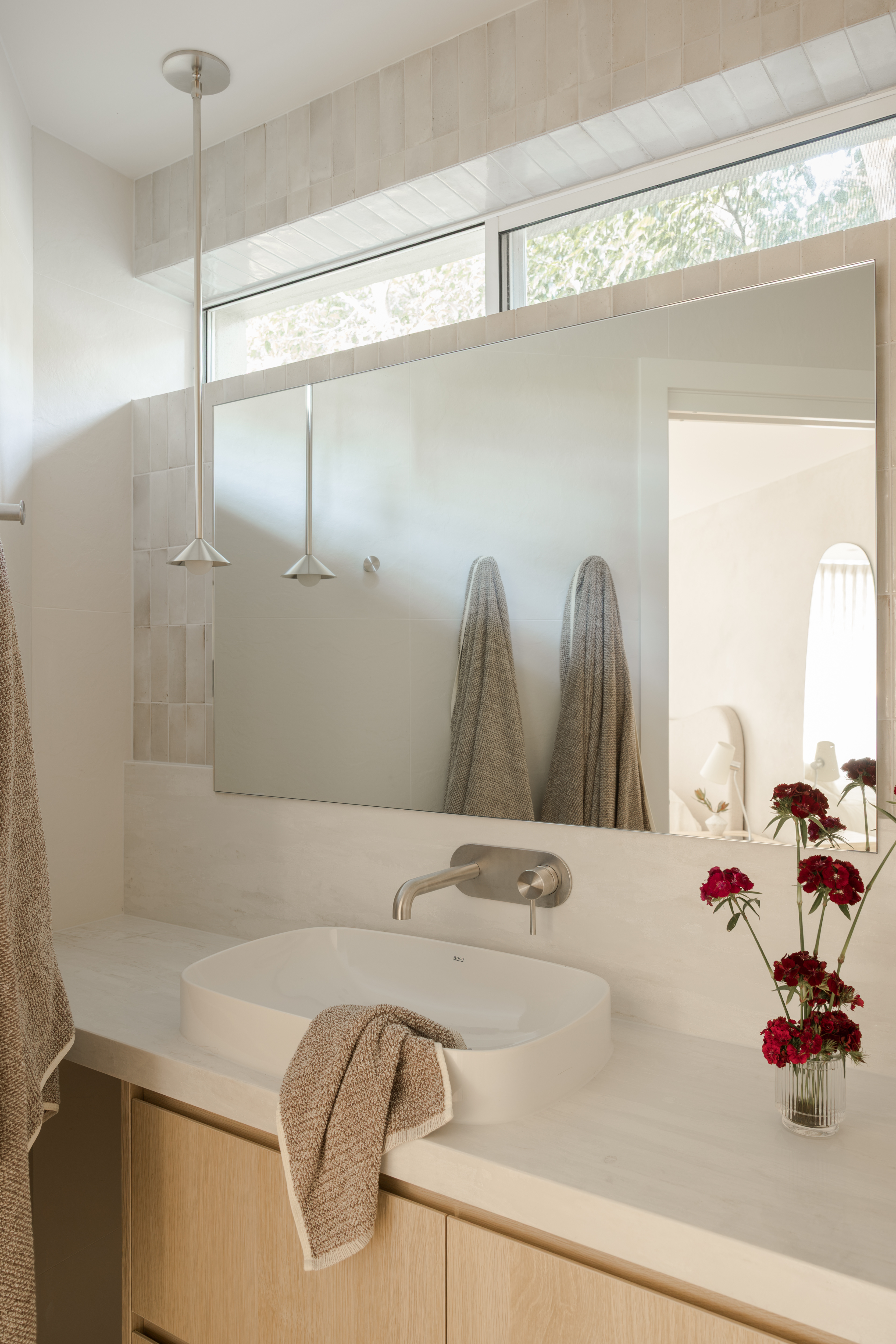 Renovated interior at the Edgar Bennett home in Noosa Heads, designed by Pearl Interiors