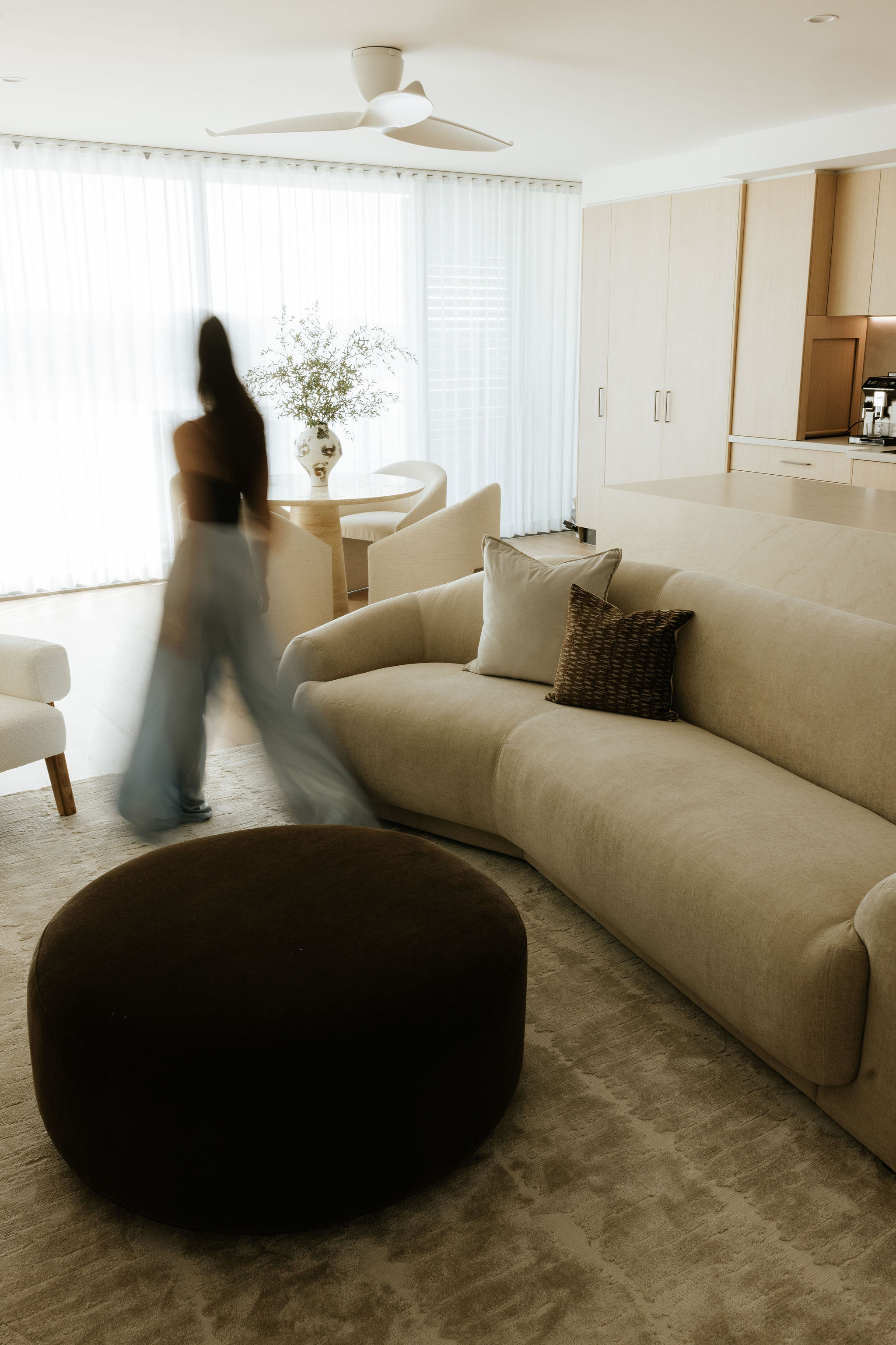 Renovated waterfront interior at Ephraim Island, Gold Coast, designed by Pearl Interiors