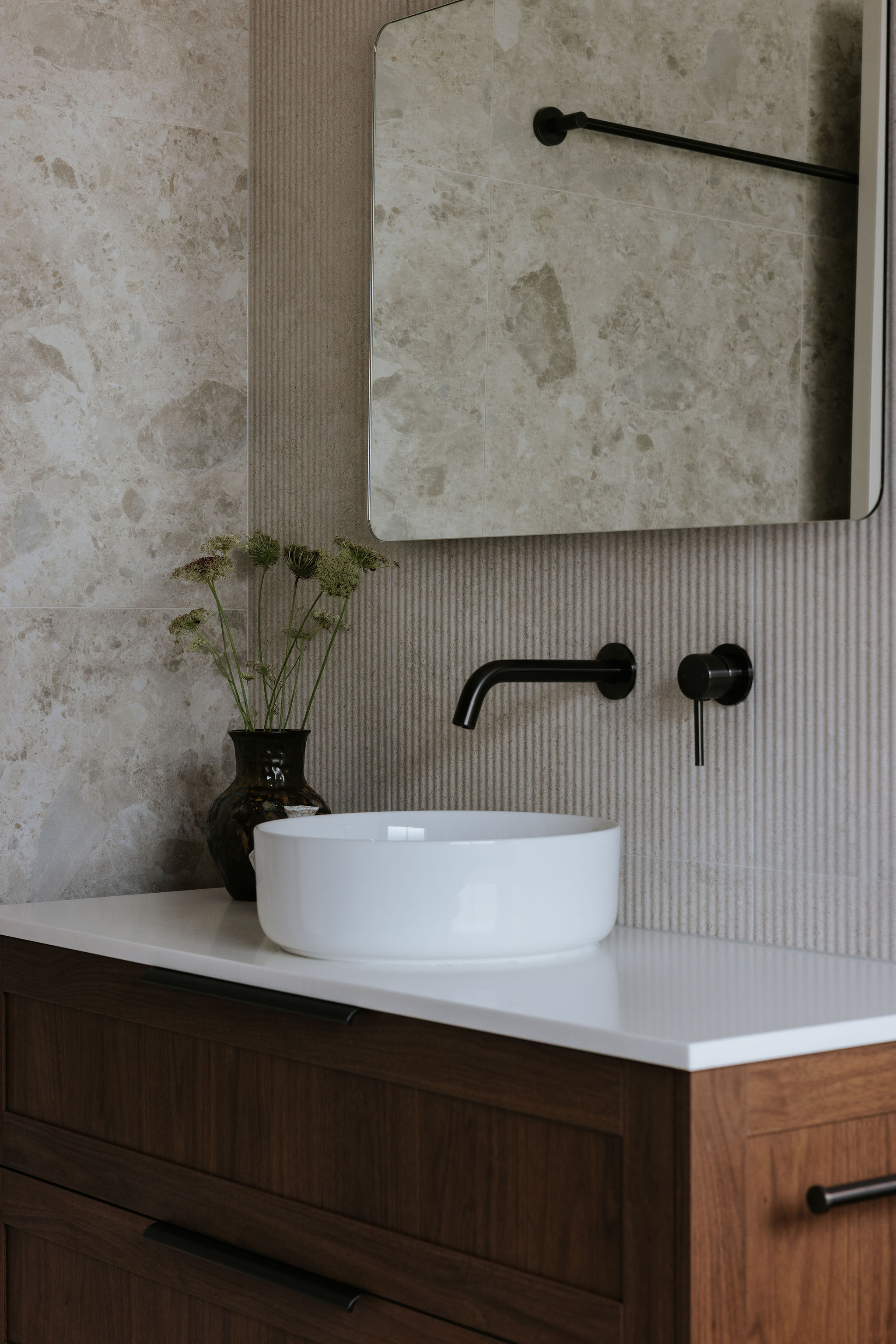 Custom laundry joinery in a Peregian Springs home renovation by Pearl Interiors