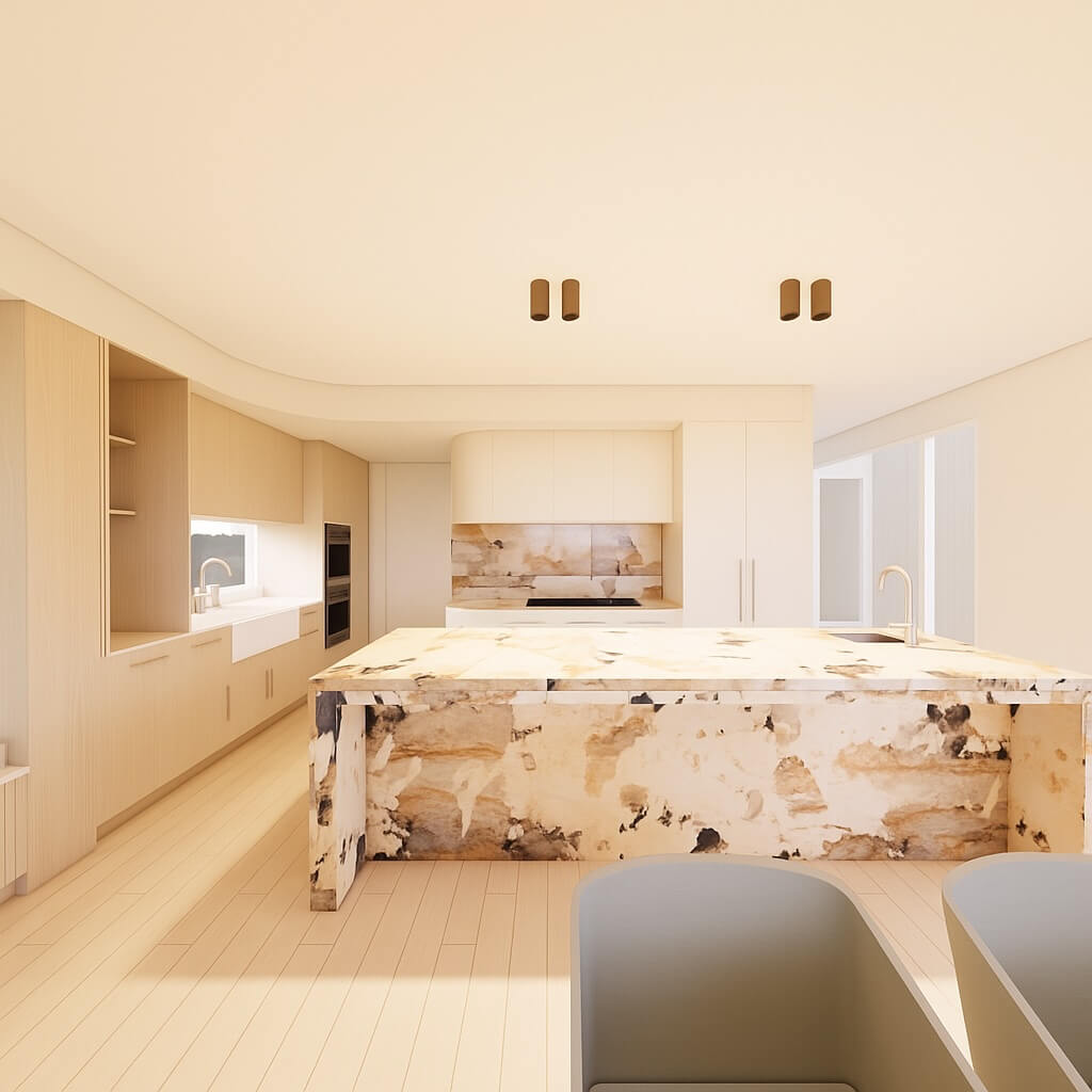 Construction progress, modern coastal family home on a Mooloolaba canal by Pearl Interiors, a wellness-led new build for outdoor entertaining, Sunshine Coast