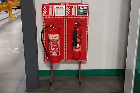 Fire extinguishers should be located accurately near required places
