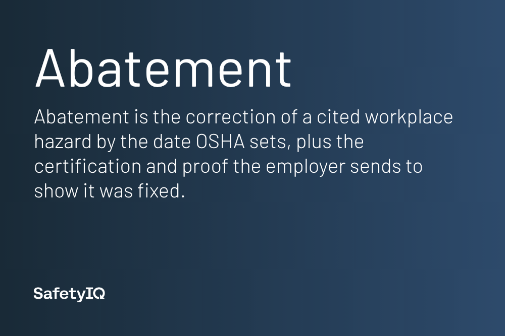 Abatement definition card