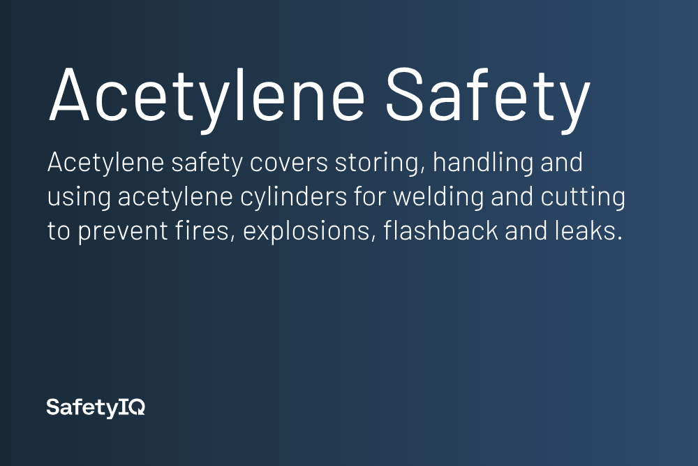 Acetylene safety definition card