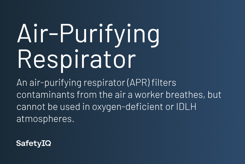 Air-purifying respirator definition card
