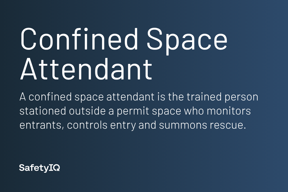 Confined space attendant definition card