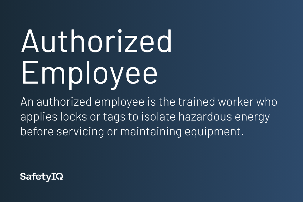 Authorized employee lockout tagout definition card
