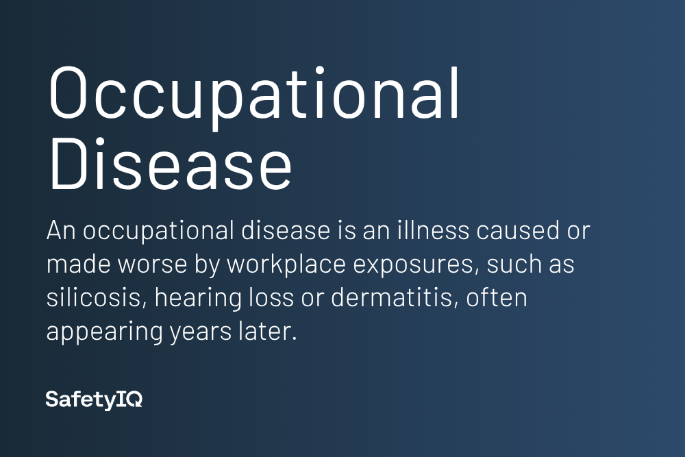 Occupational disease definition card