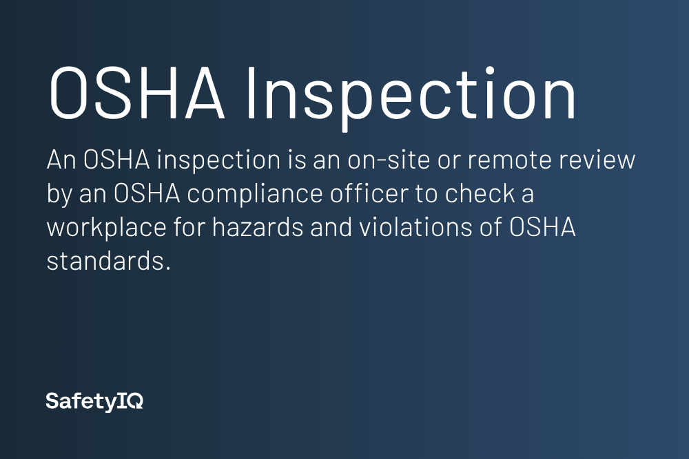 OSHA inspection definition card