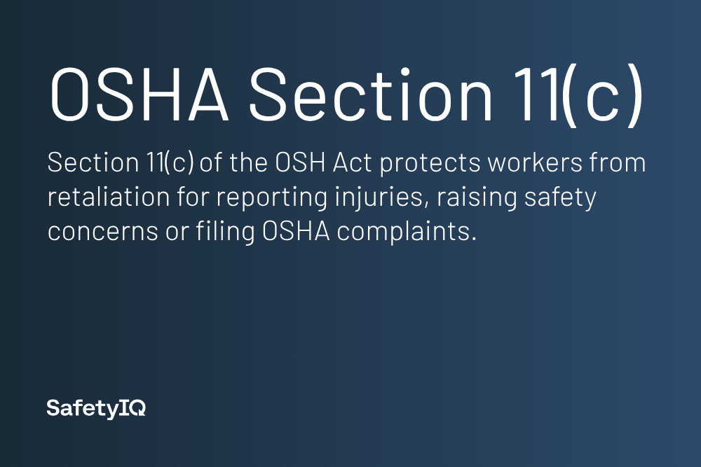 OSHA whistleblower protection Section 11(c) definition card