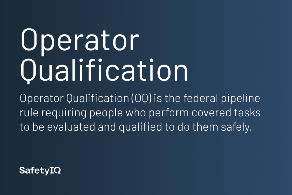 Operator qualification OQ definition card