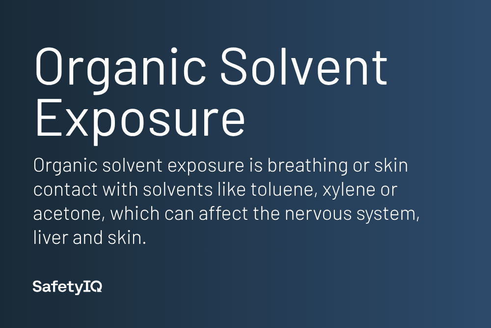 Organic solvent exposure definition card