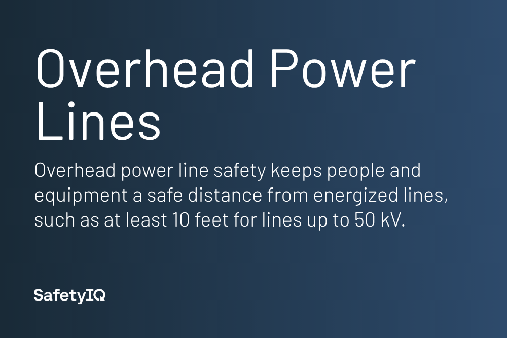 Overhead power lines definition card
