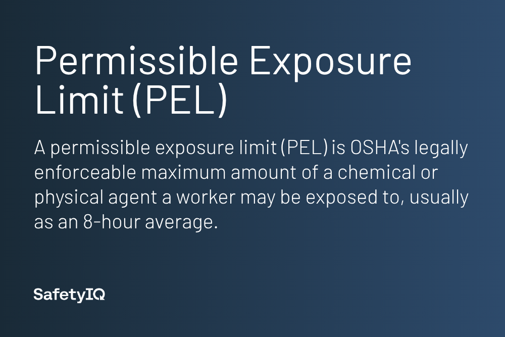 Permissible exposure limit definition card
