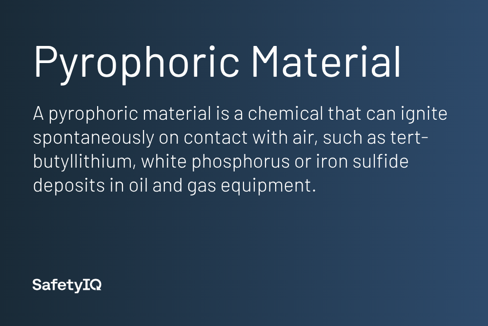 Pyrophoric material definition card