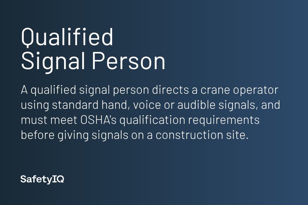 Qualified signal person definition card