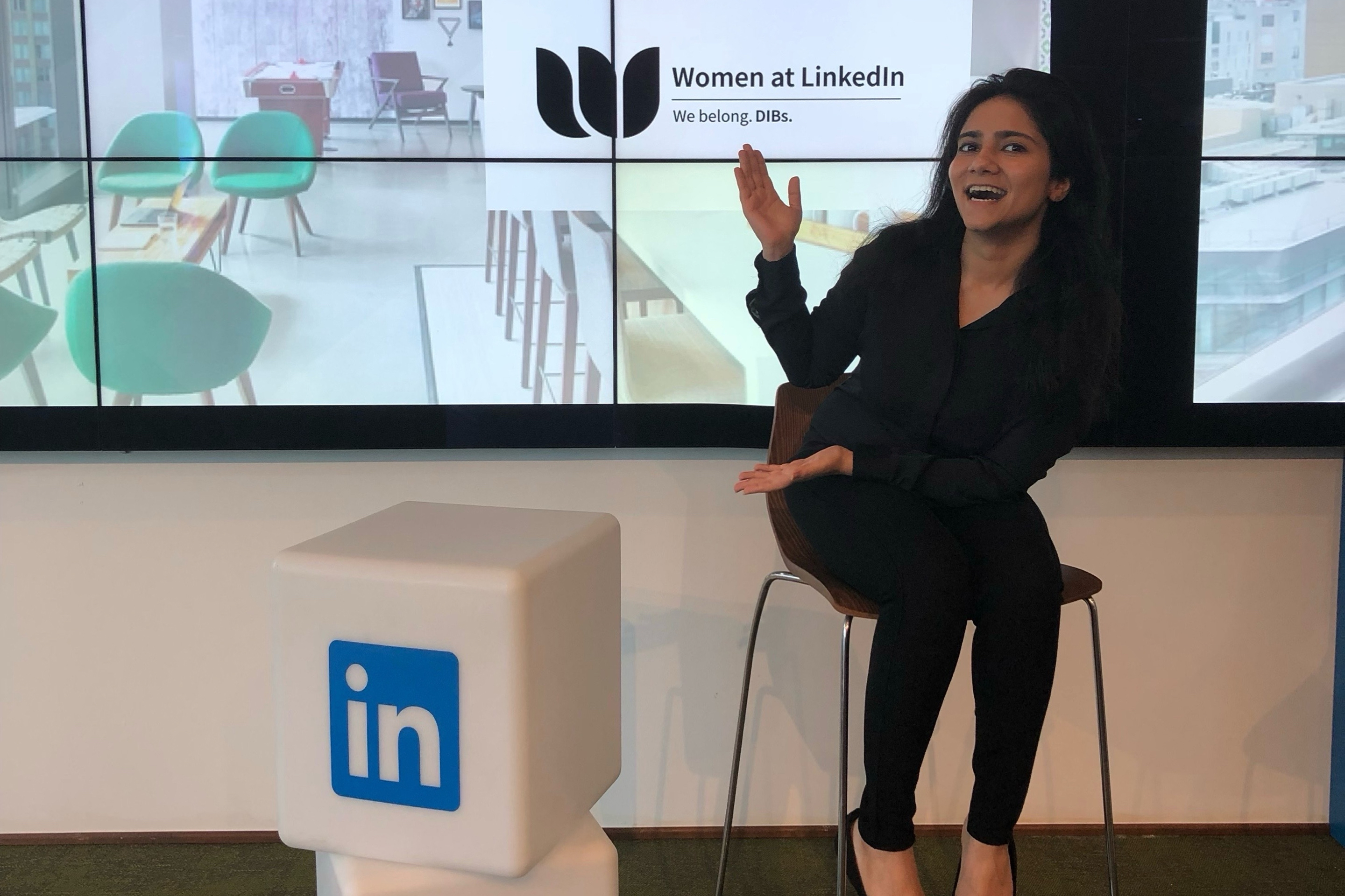 Anisha Chawla at LinkedIn office in Singapore