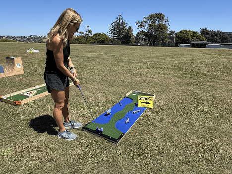 lady playing at Putt Party