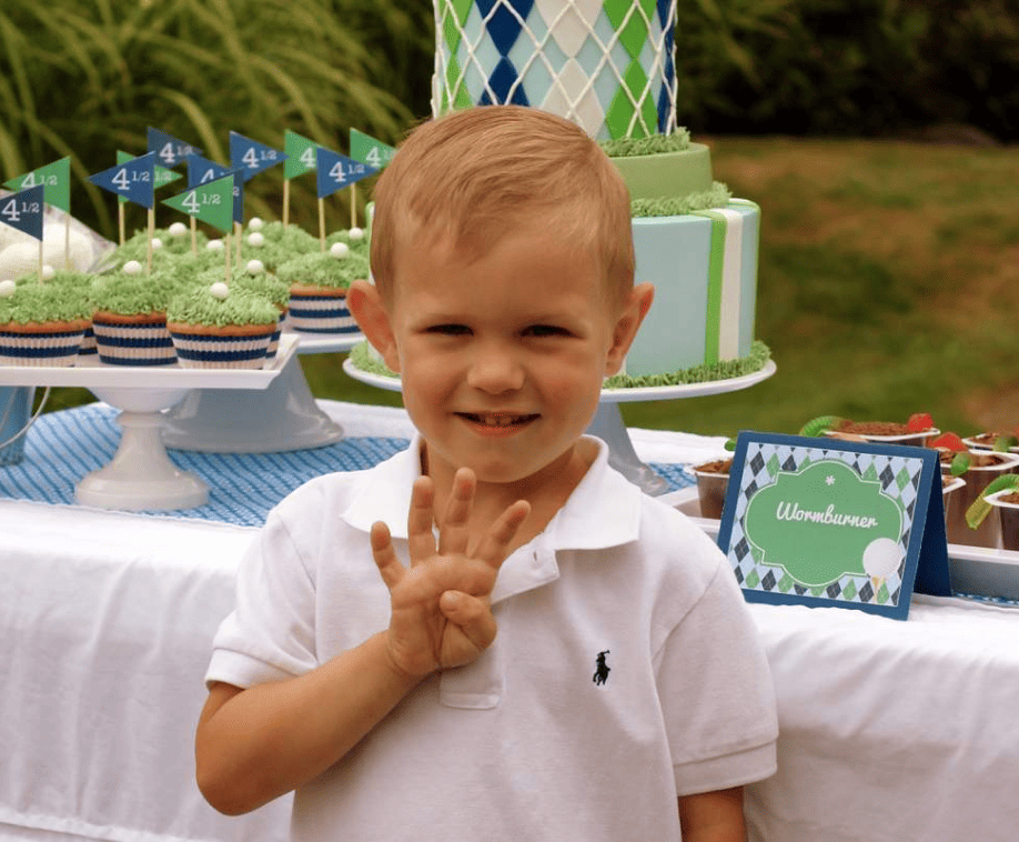 Child at birthday celebrations