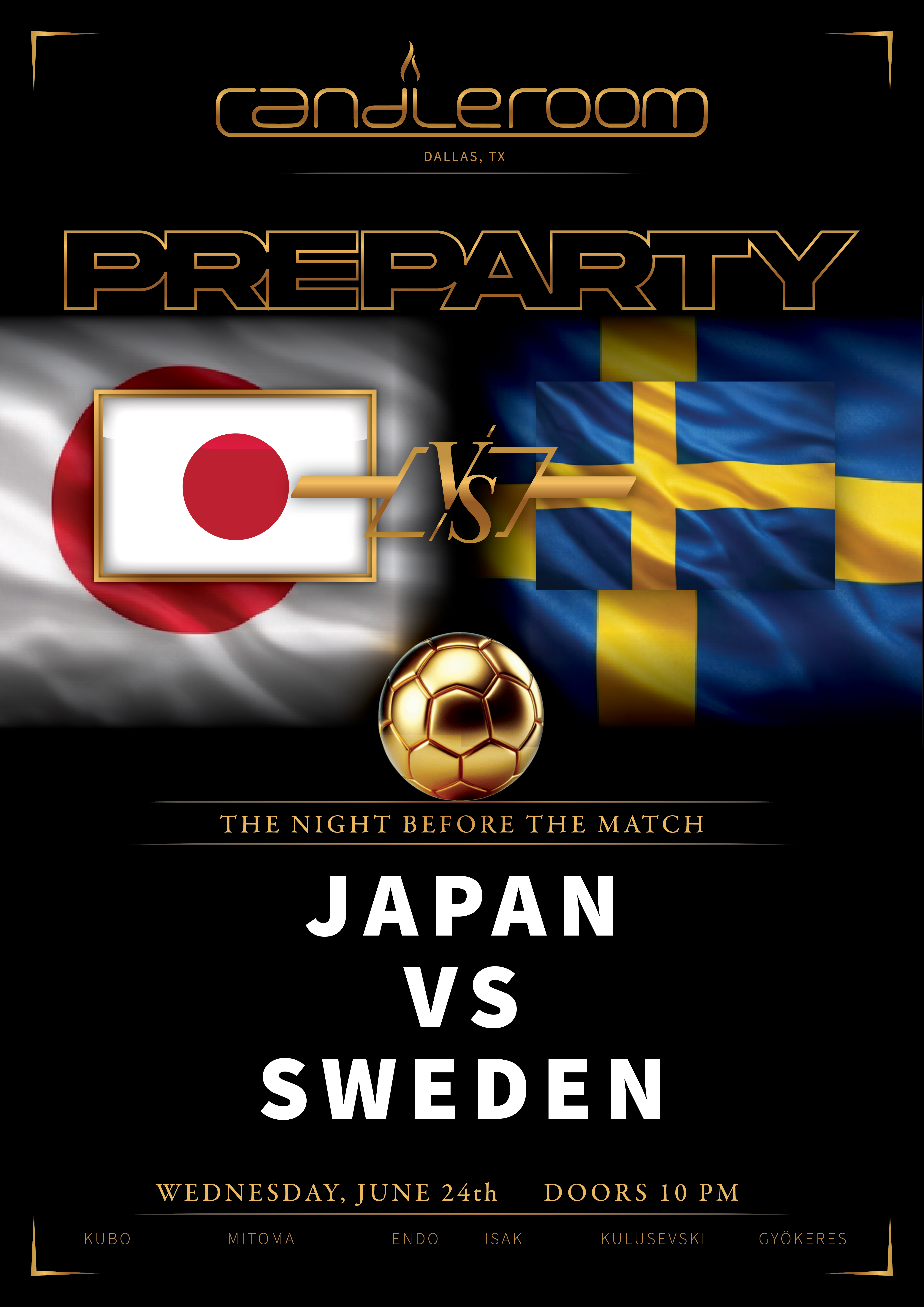 ⚽️🏆 Japan Vs Sweden Pre Party