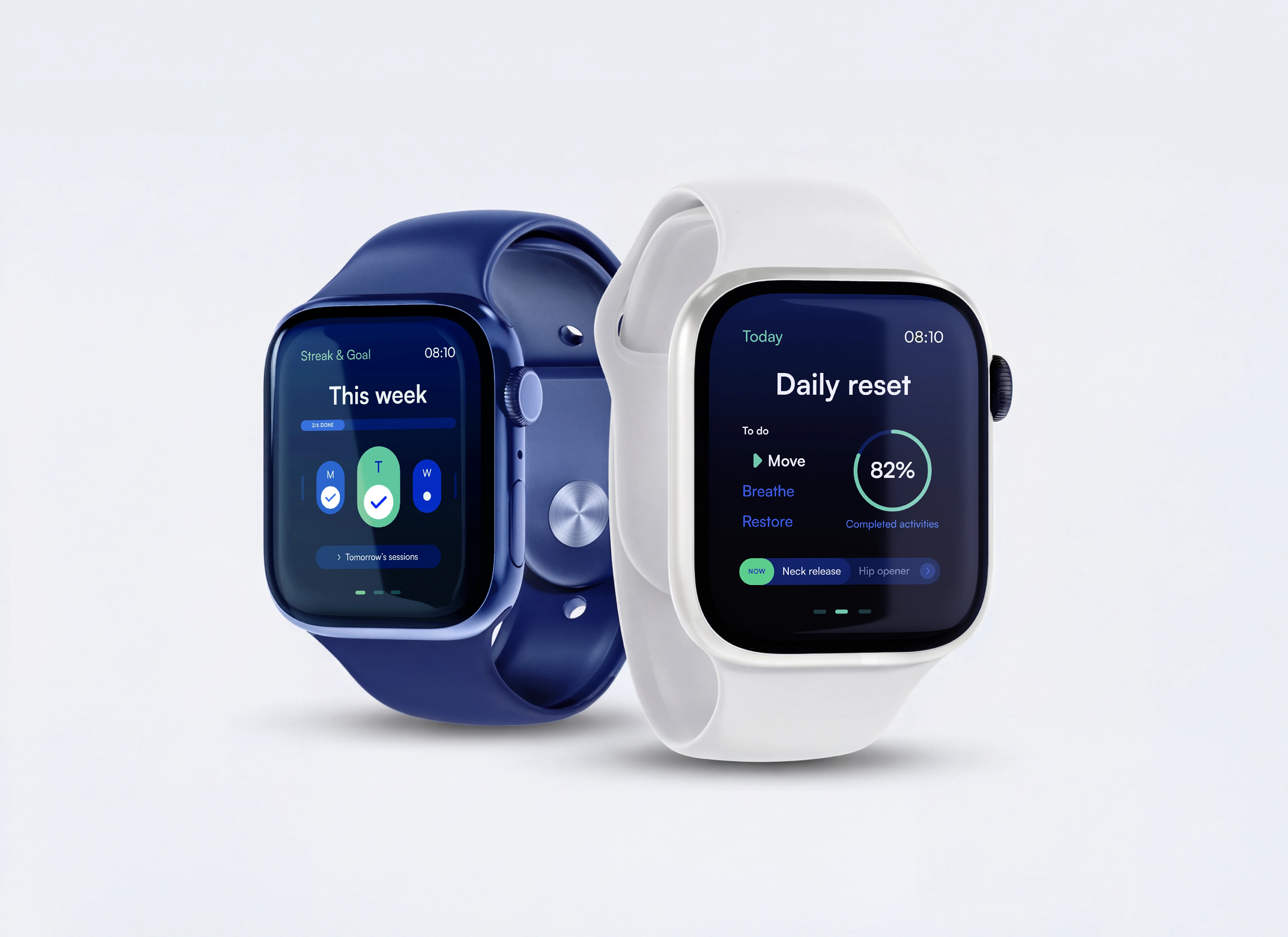 Pulse smartwatch interface displaying fitness and training data.