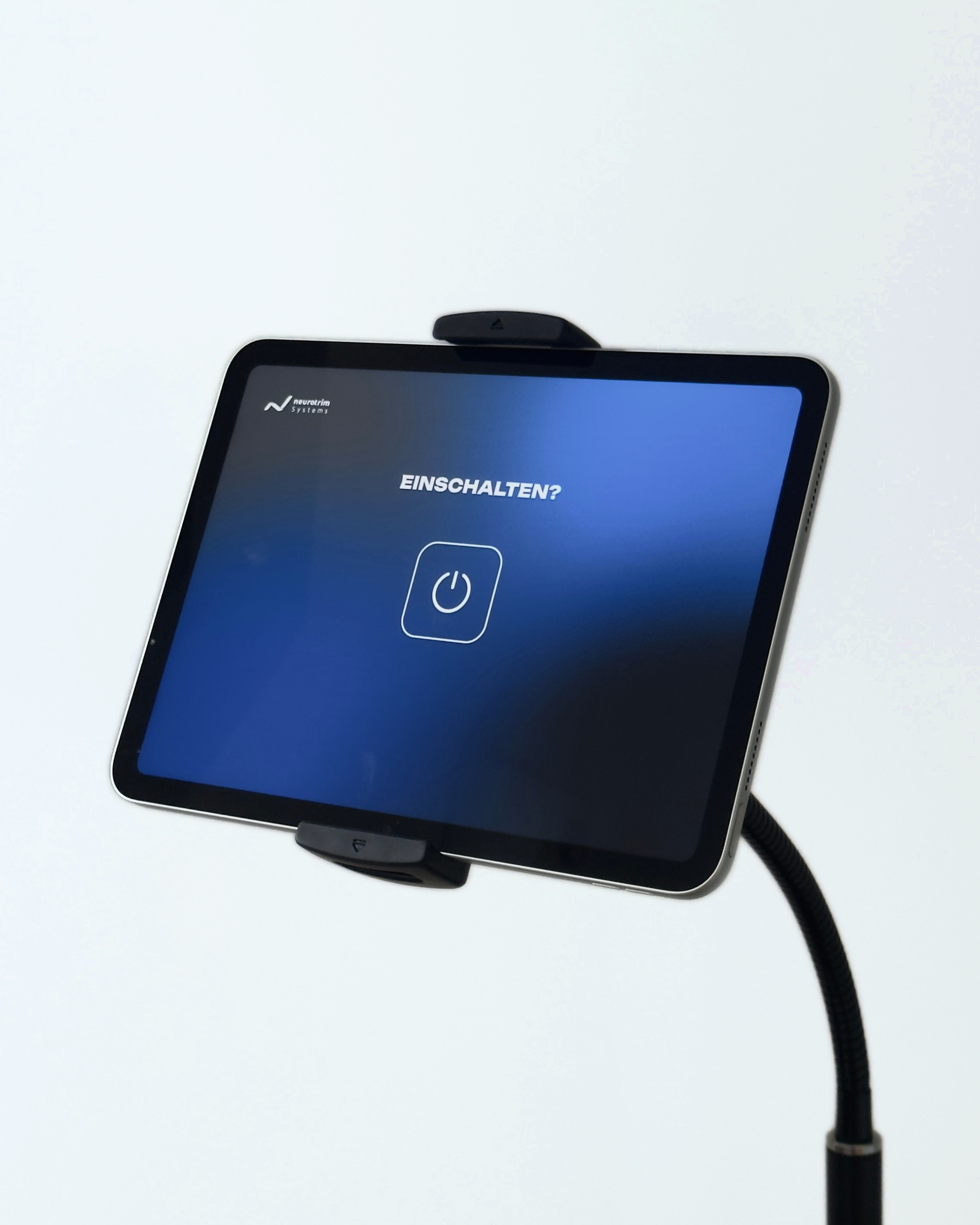 Bild vom Ipad mit dem das neurotrim Gerät bedient werden kann.